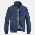 Men's slim-fit bomber jacket in blue
