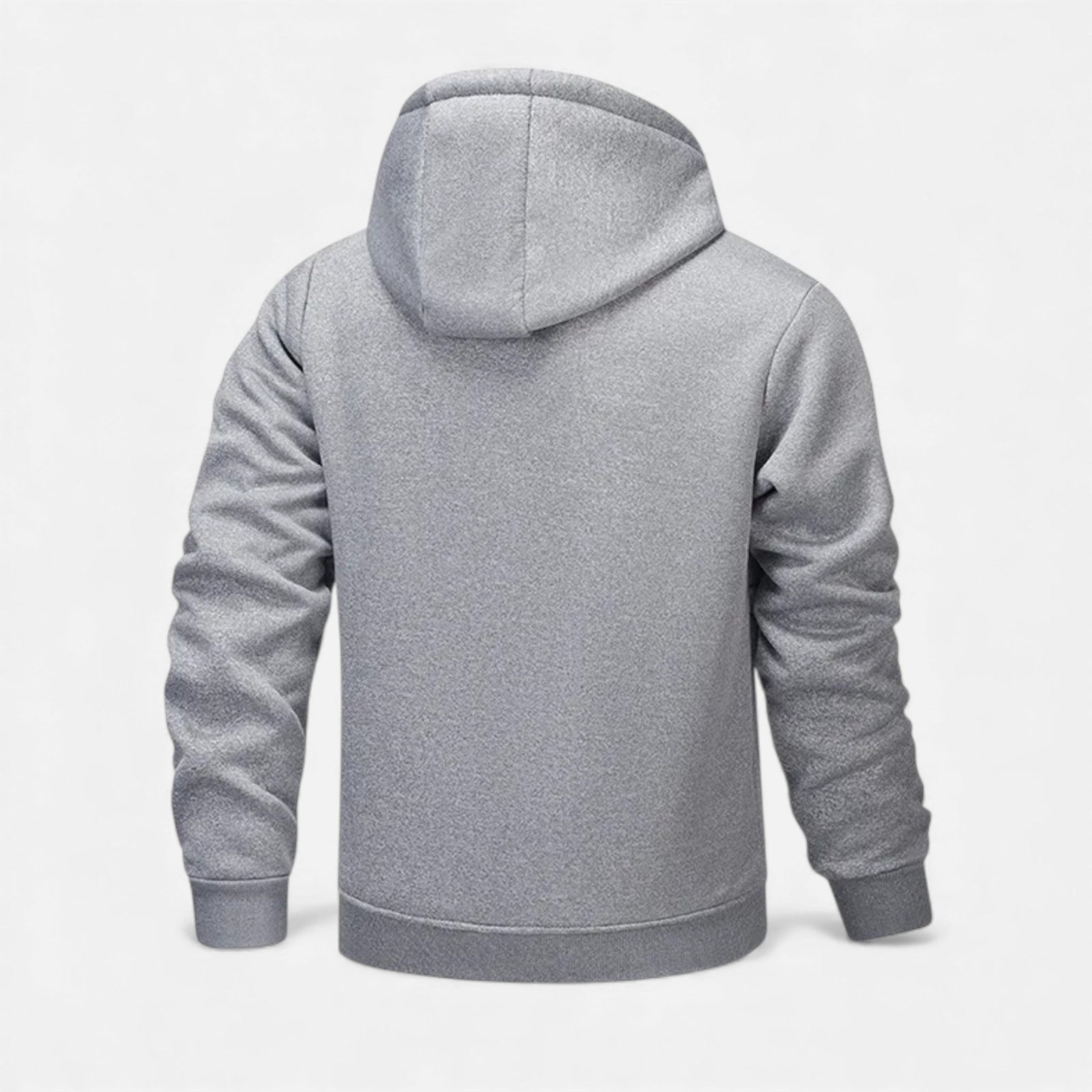 Fleece-lined hooded jacket detail