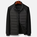Men's quilted padded jacket with stand collar