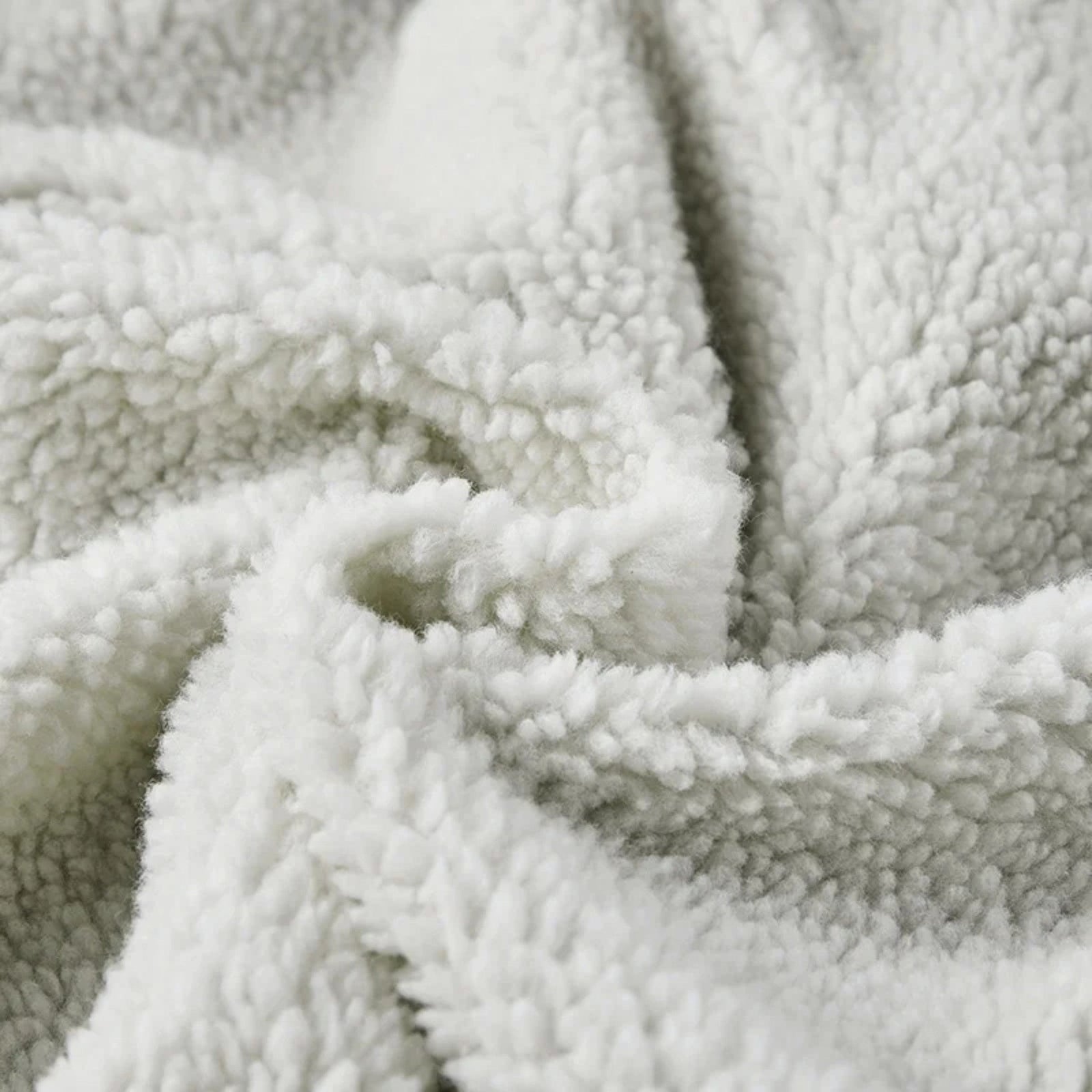 Fleece-lined padded coat side