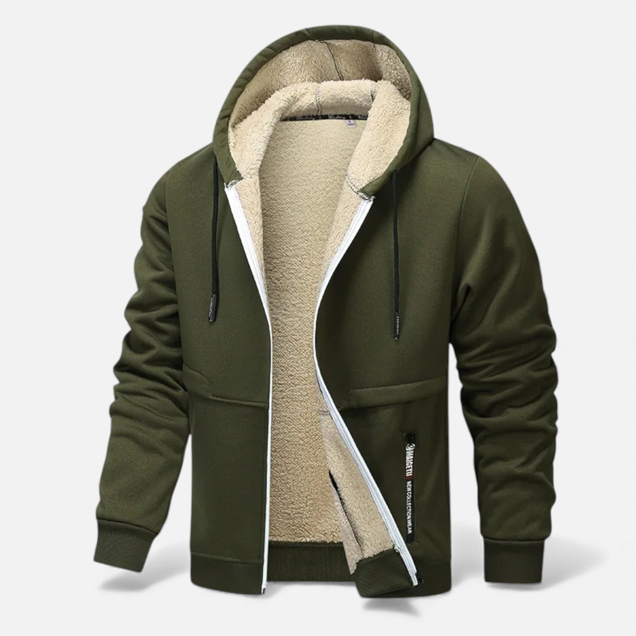 Men's Fleece-Lined Winter Hoodie Jacket