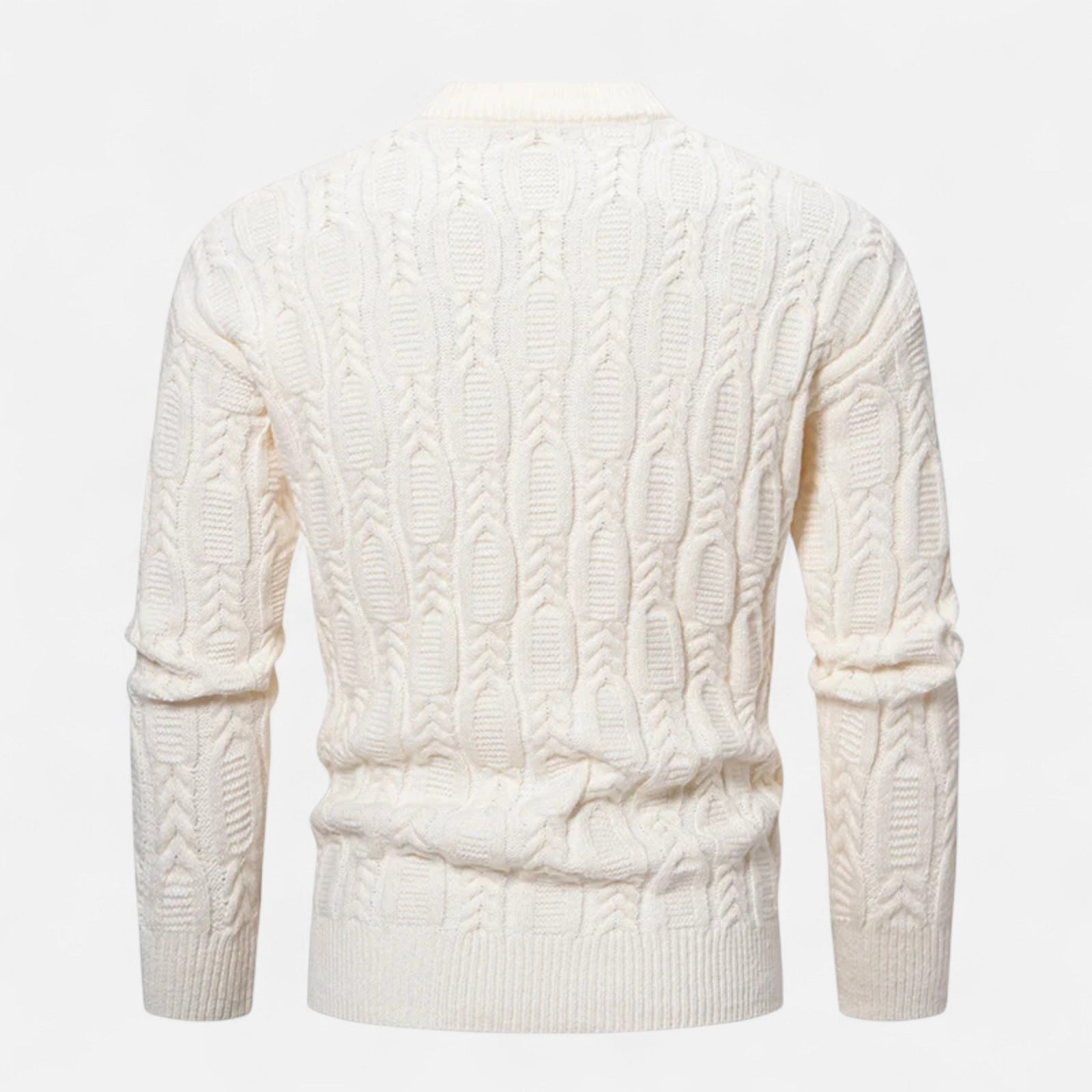 Crewneck knit sweater front