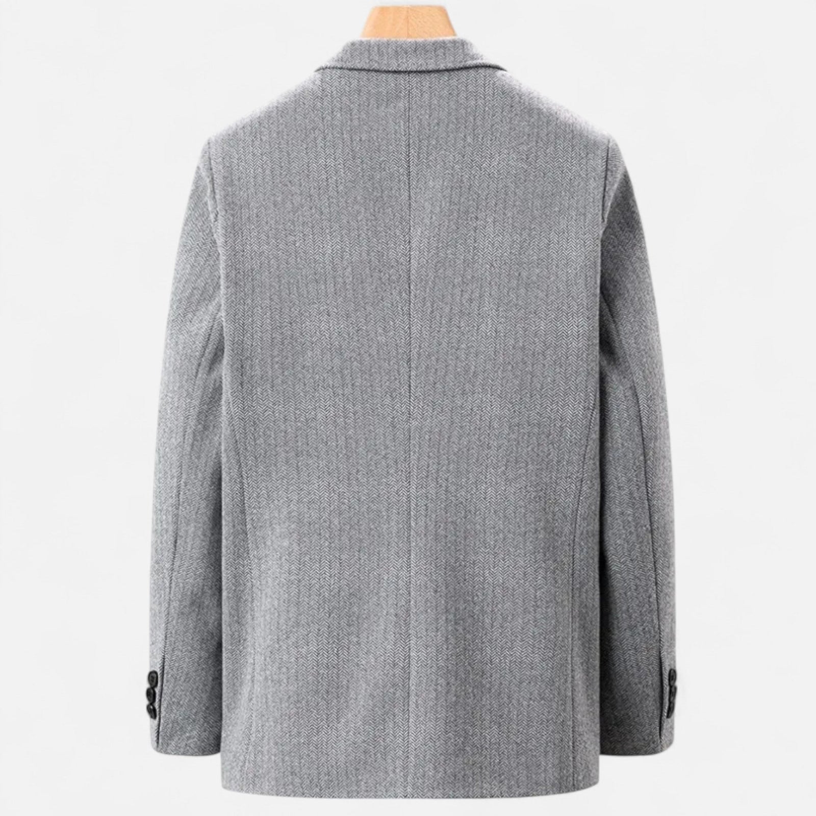 Wool-blend lapel jacket side