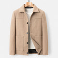 Men's wool-blend tailored lapel jacket