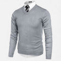 Men's V-neck knit sweater
