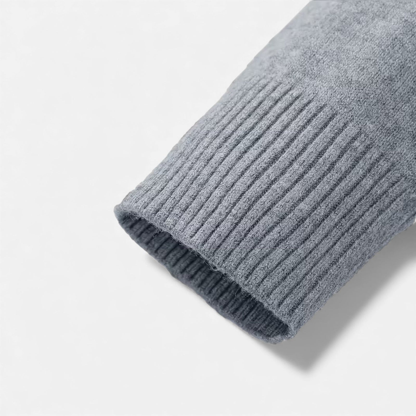 V-neck knit sweater detail
